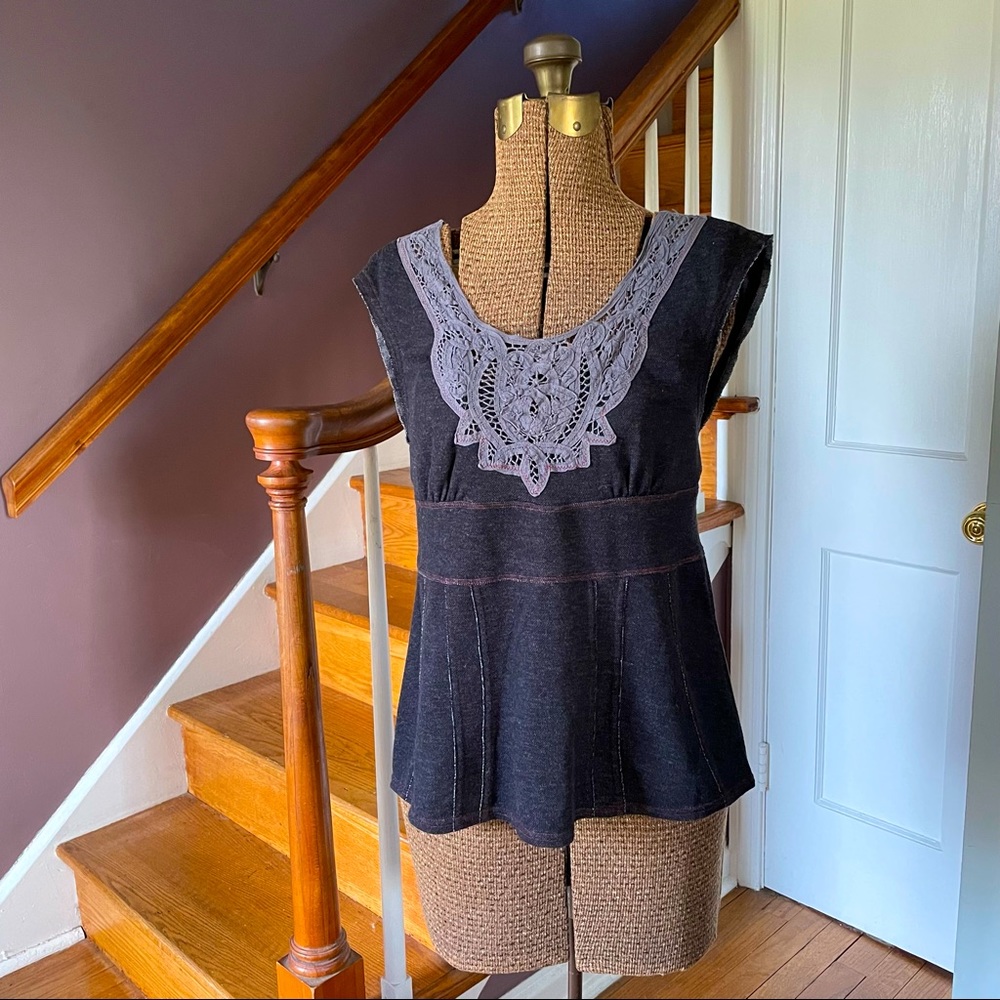 Free People denim look top